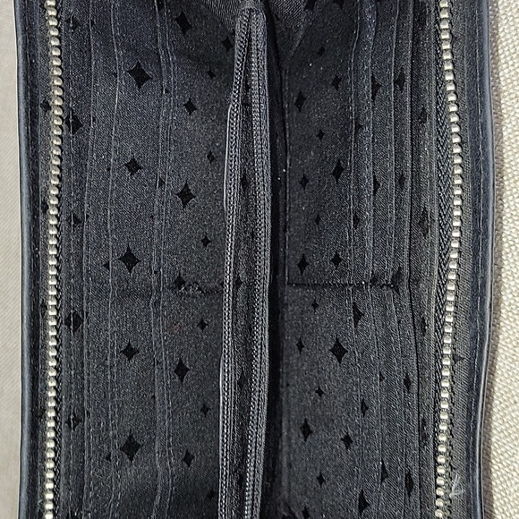 Women's Fossil Black Leather Wallet Clutch Purse - Picture 8 of 9